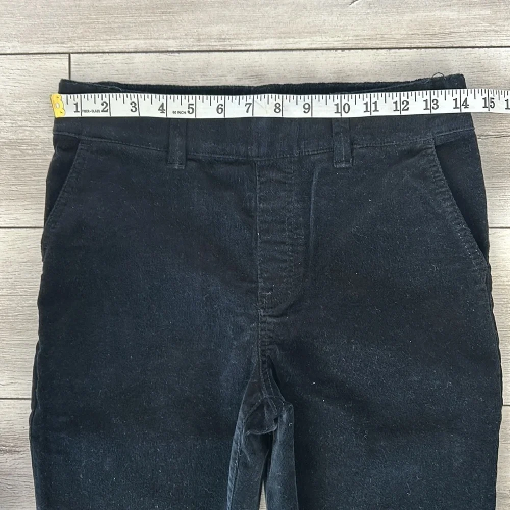 Juicy Couture black pull on corduroy pants skinny fit size 27